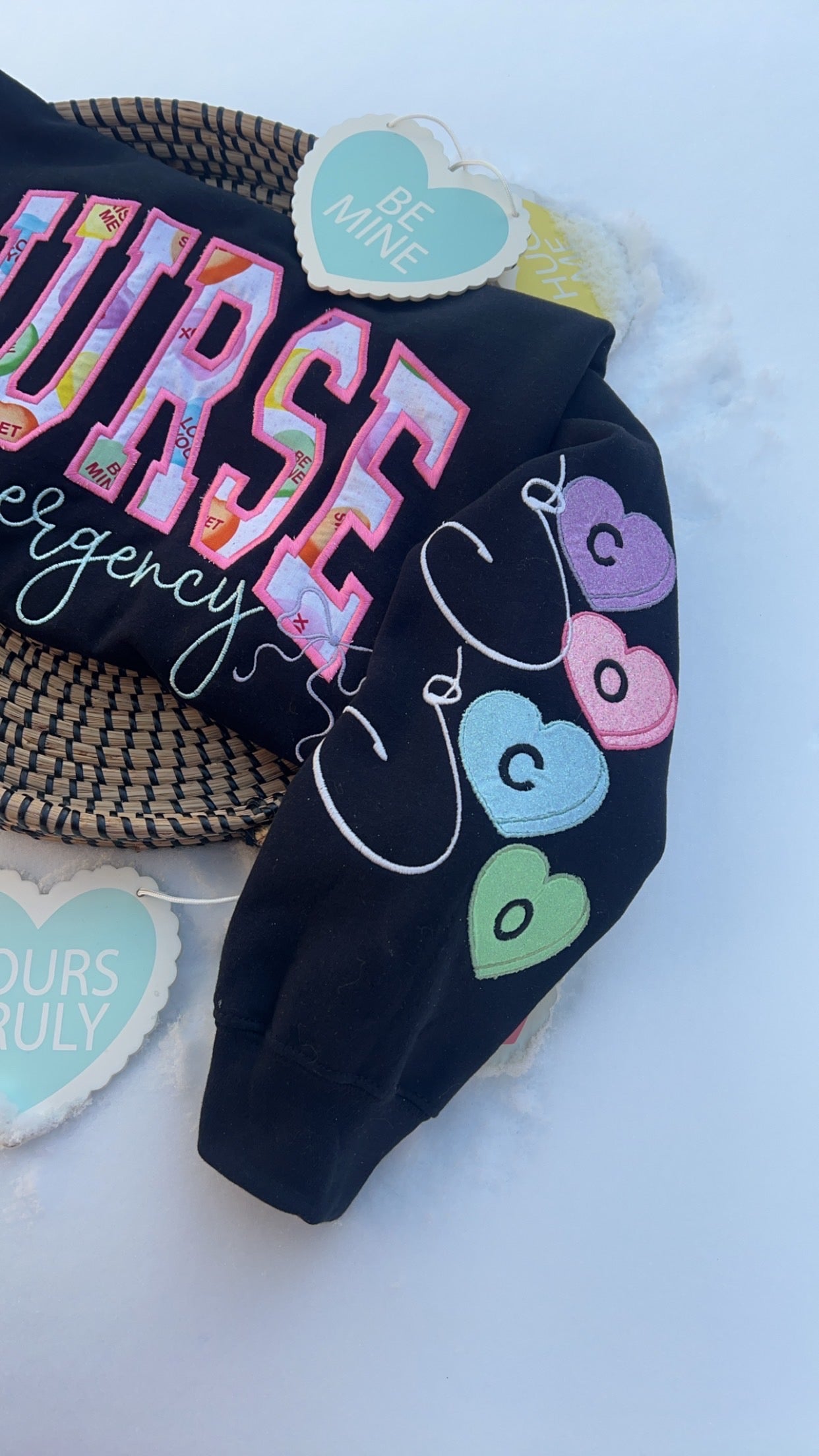 Valentine's Embroidered Crewneck
