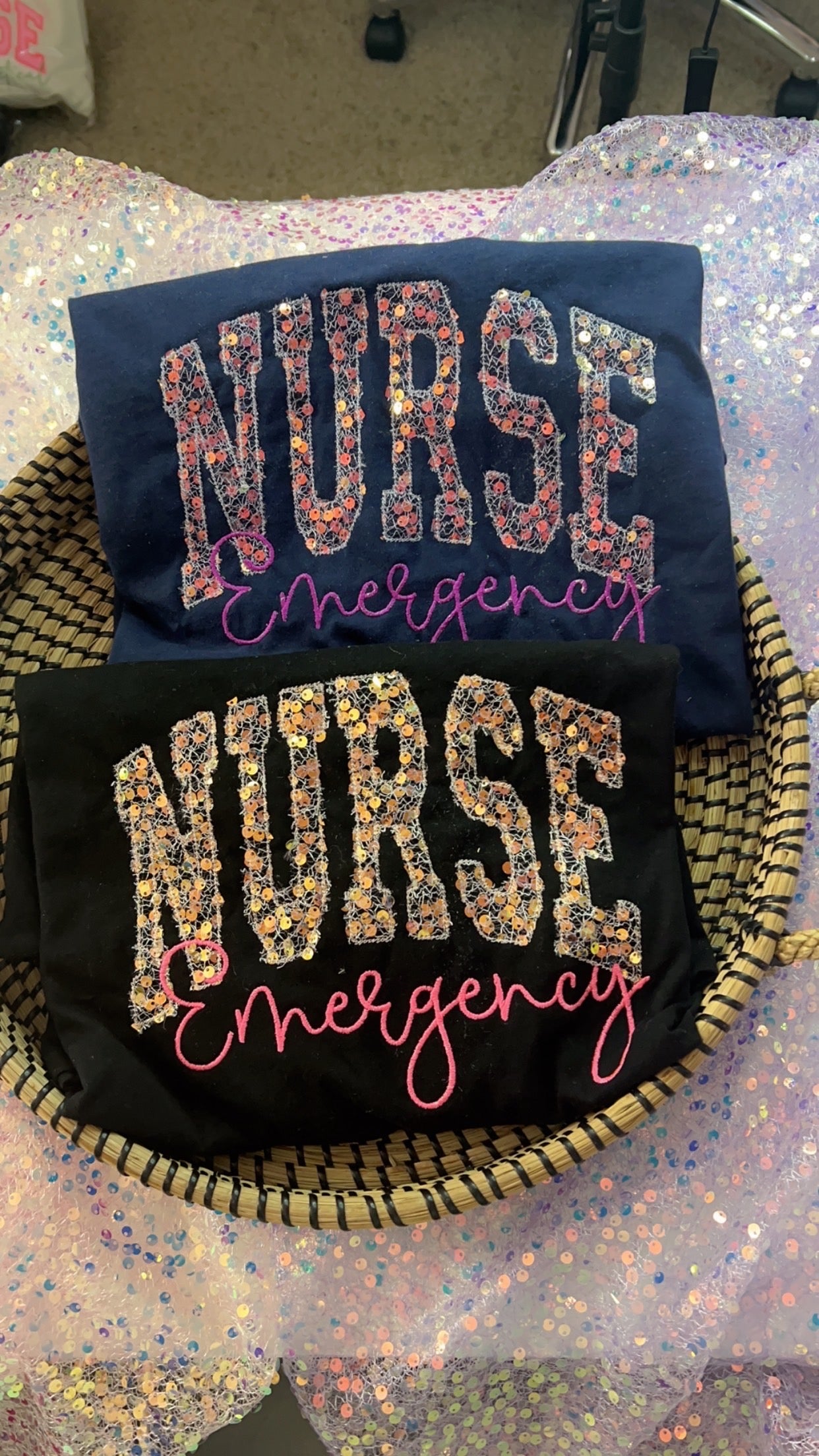 Sequin Embroidered Tee