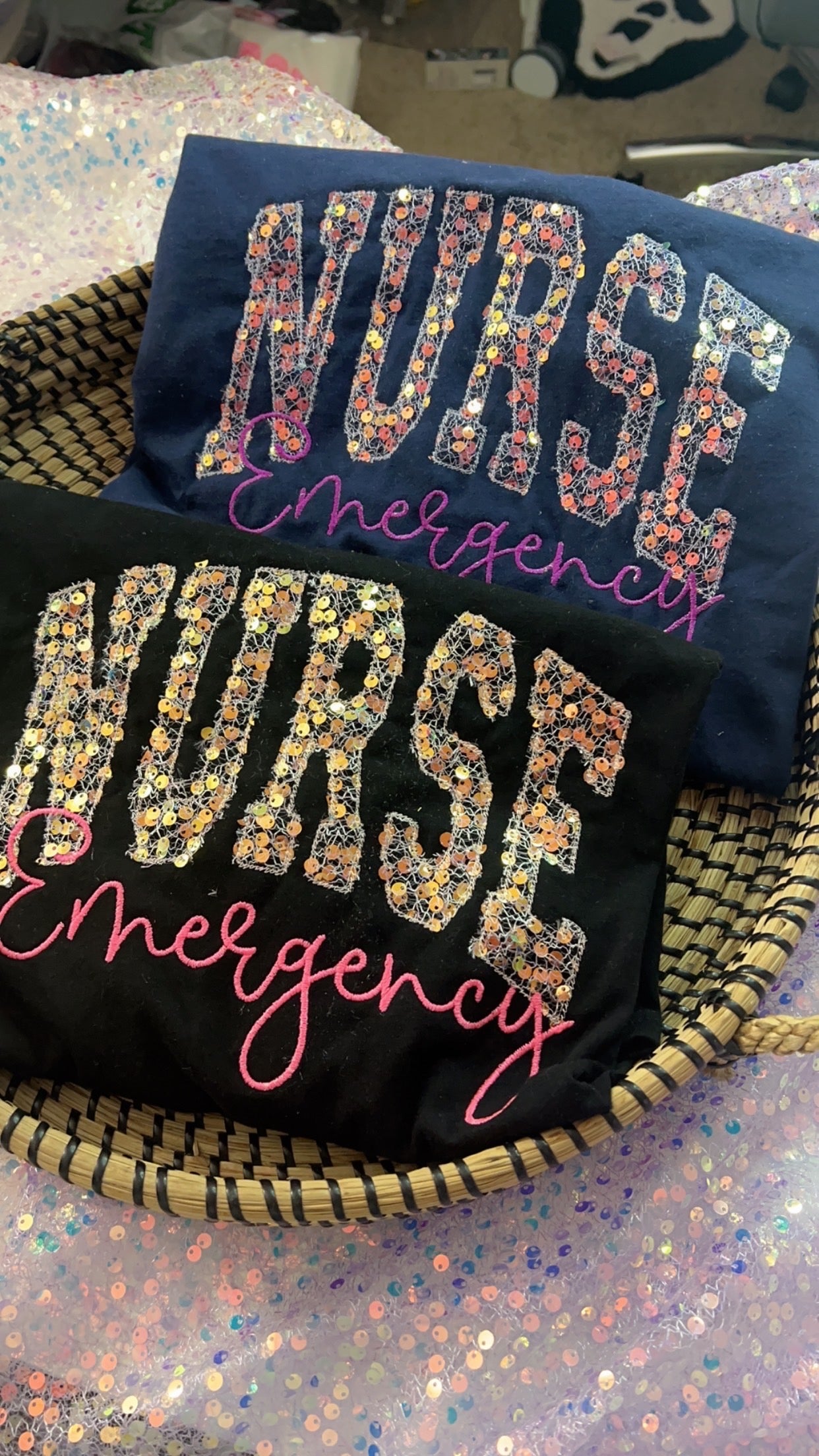 Sequin Embroidered Tee