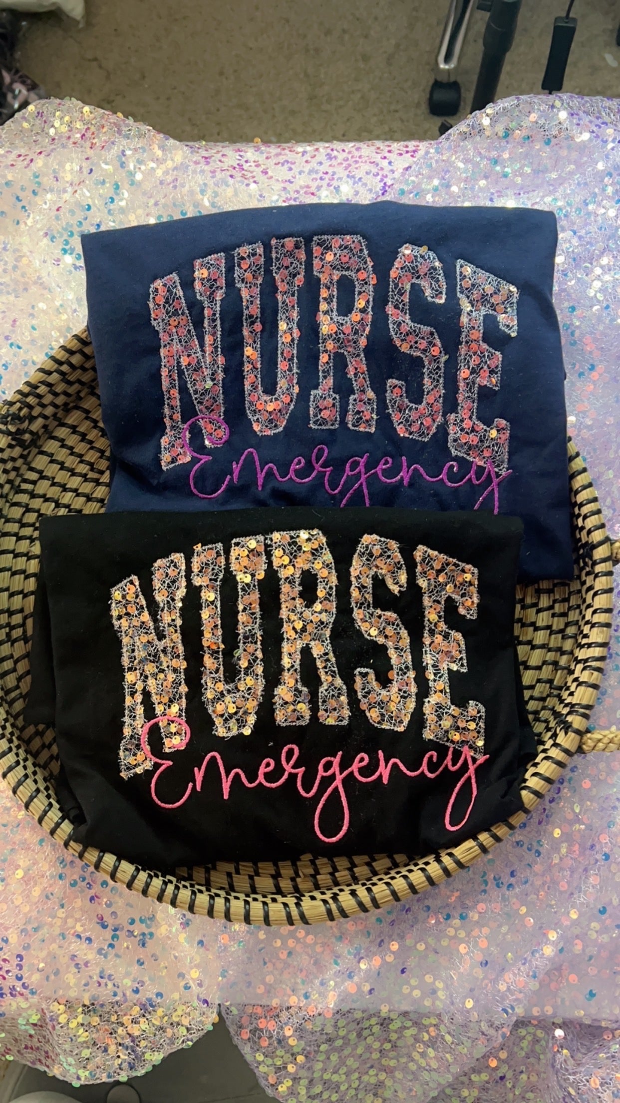 Sequin Embroidered Tee