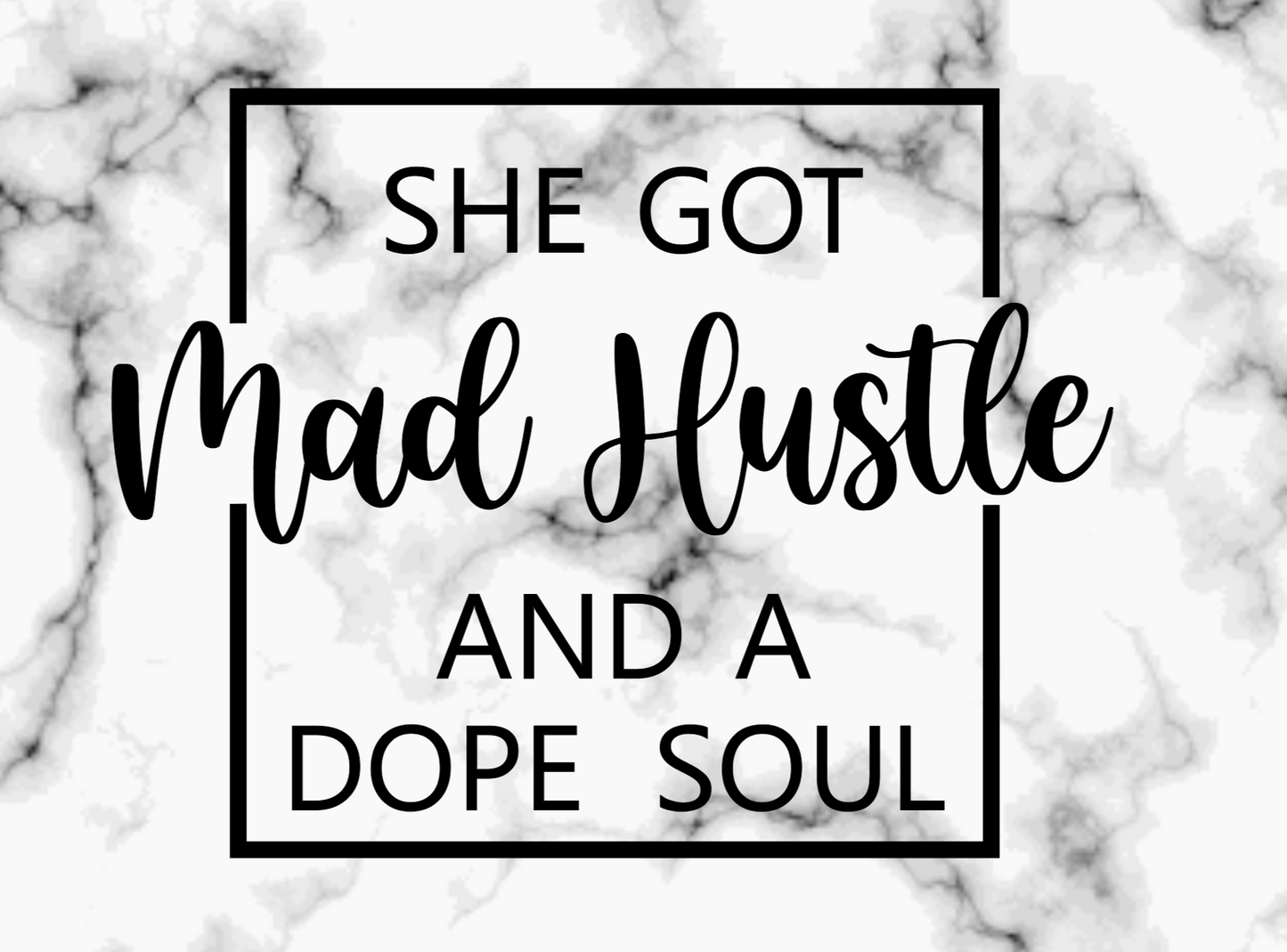 Mad Hustle- Resin Crystal AB and Jet Black Rhinestones
