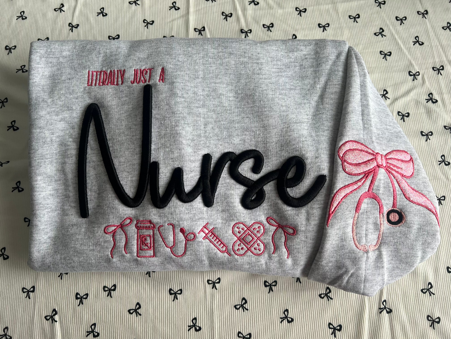 3D Literally Just A Nurse Crewneck