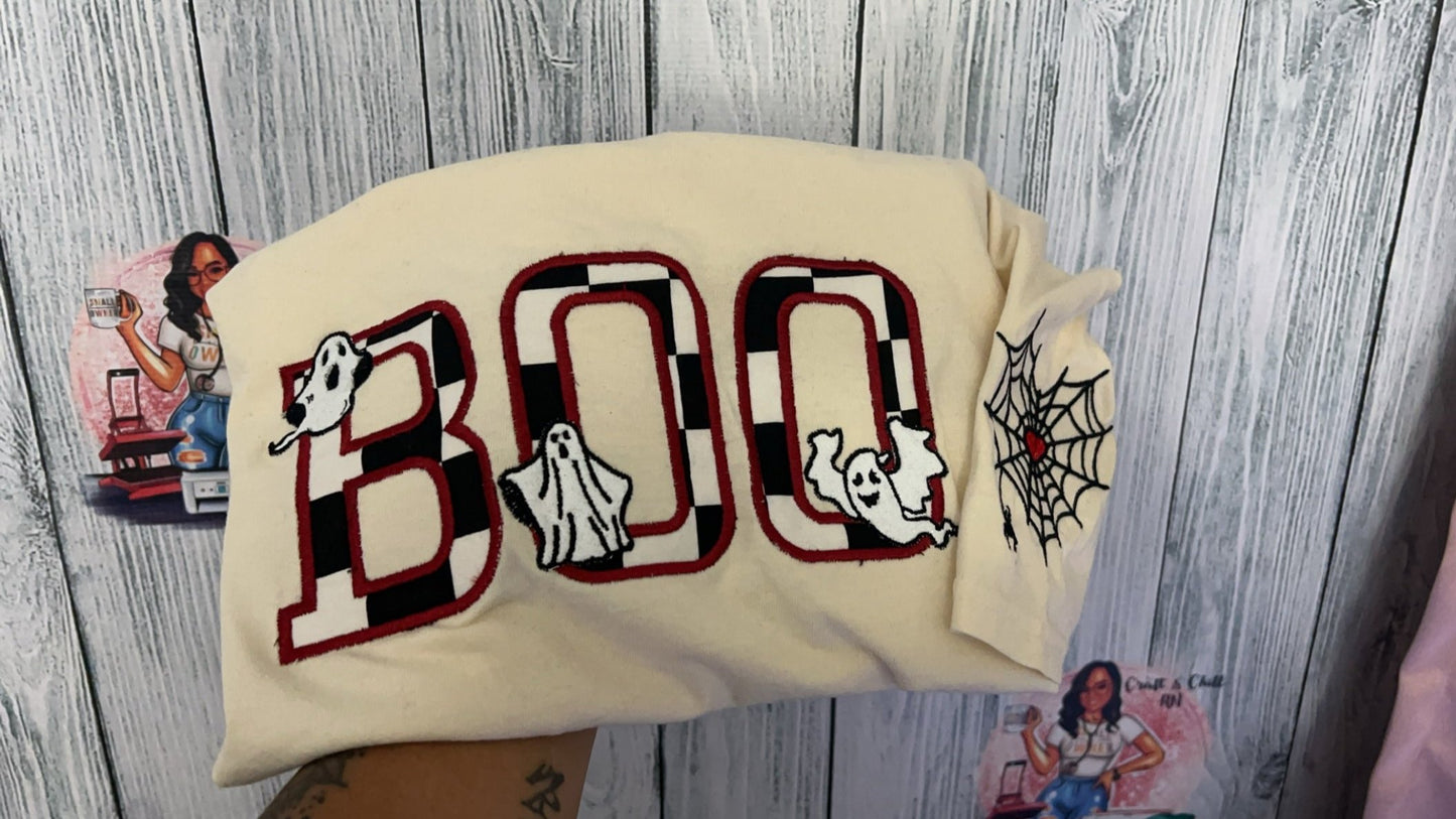 Boo Ghost Embroidered Tee