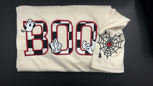 Boo Ghost Embroidered Tee