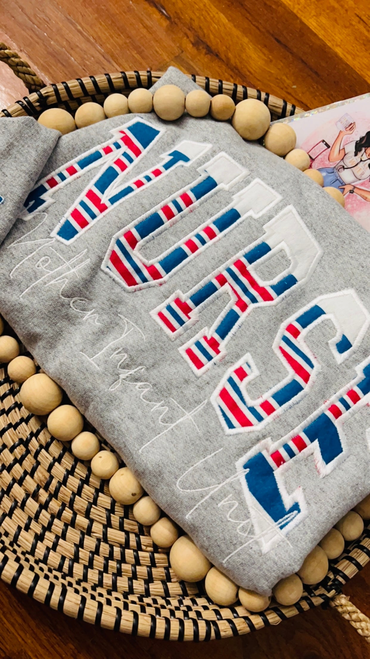 Baby Blanket Embroidered Crewneck