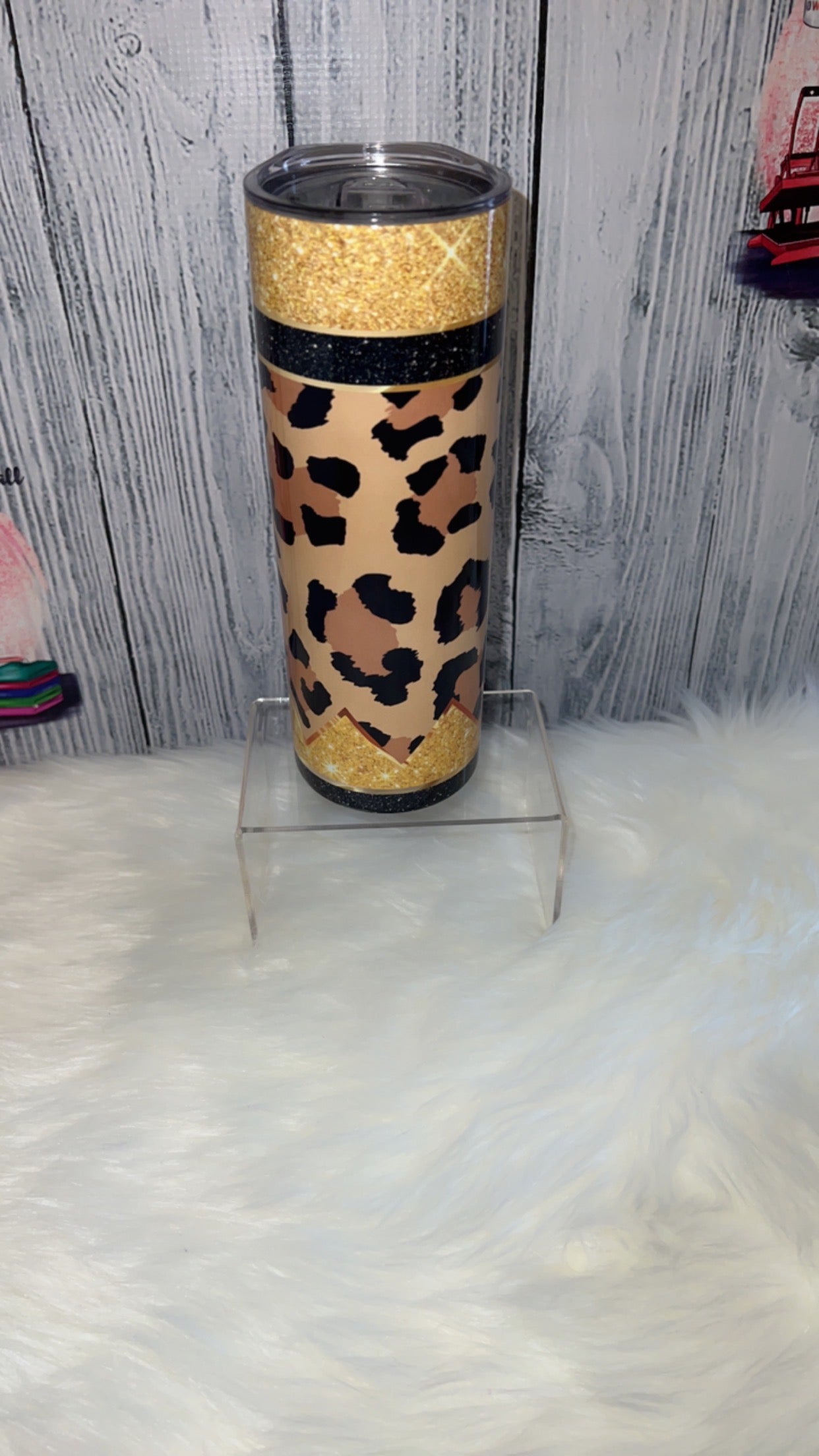 Cheetah composition/pencil tumbler