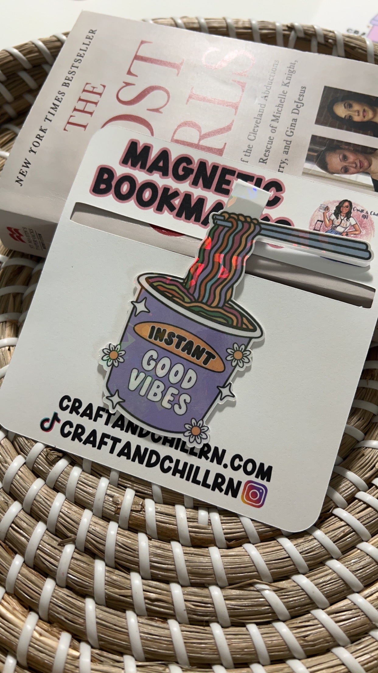 Instant Good Vibes Magnetic Bookmark