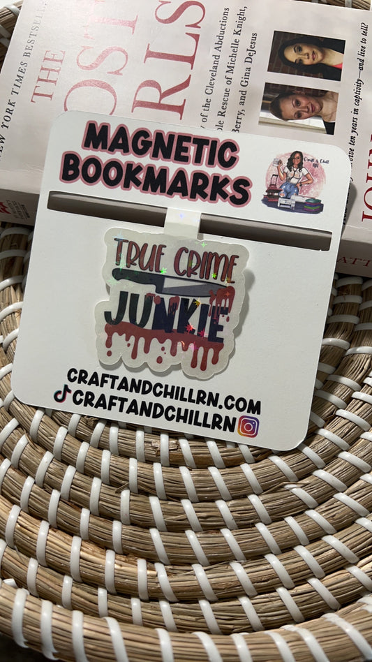 True Crime Junkie Magnetic Bookmark