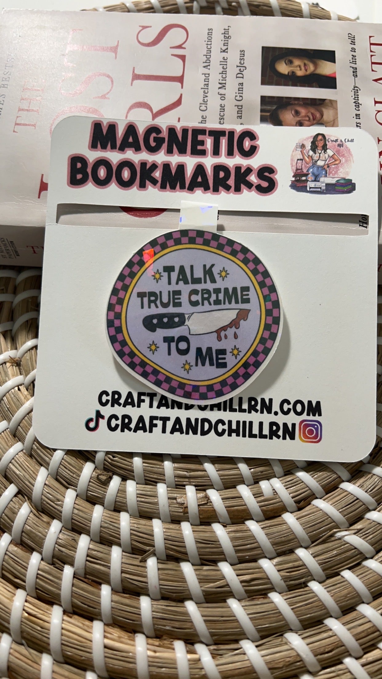 Talk True Crime to Me Magnetic Bookmark