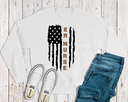 Flag ER Nurse Crewneck