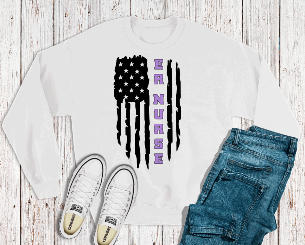 Flag ER Nurse Crewneck