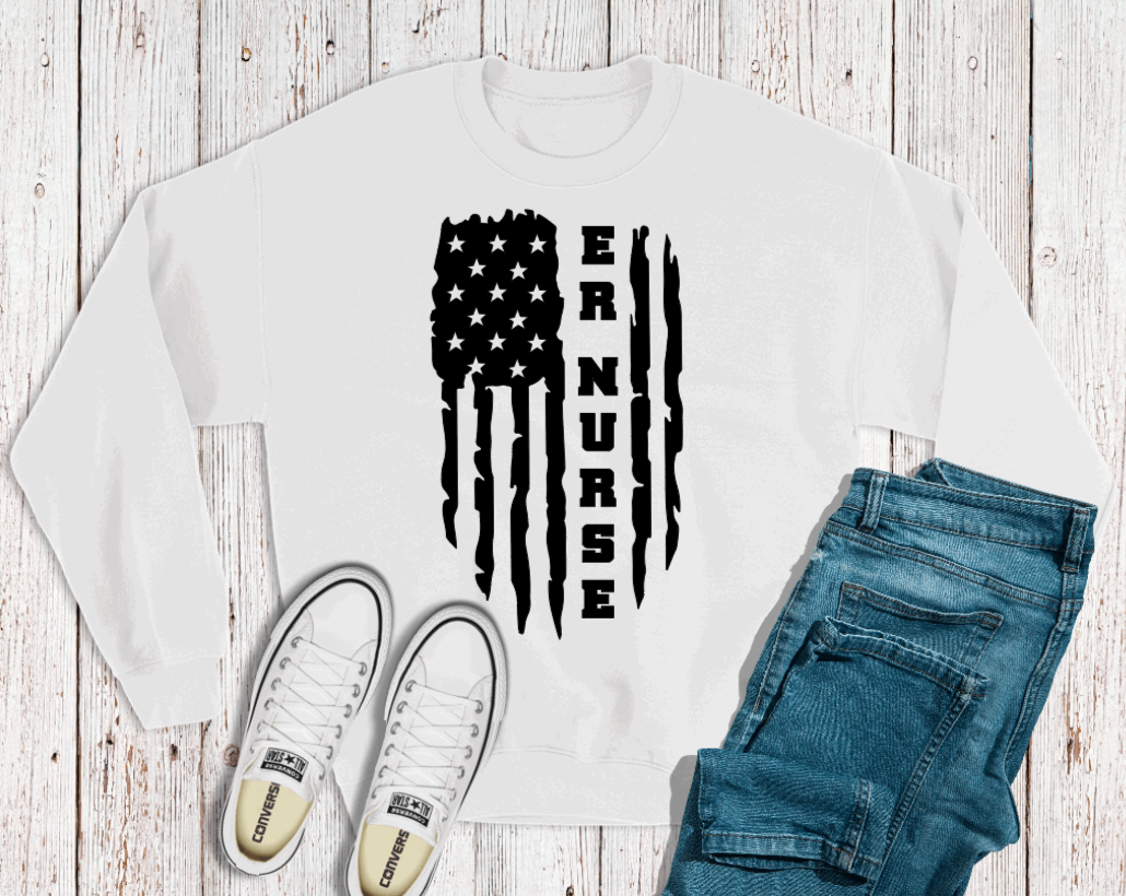 Flag ER Nurse Crewneck