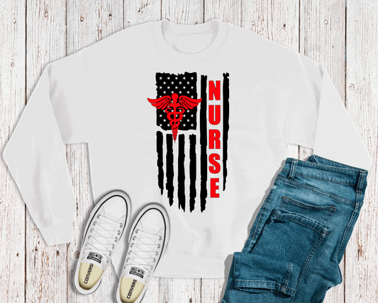 Nurse Flag Crewneck