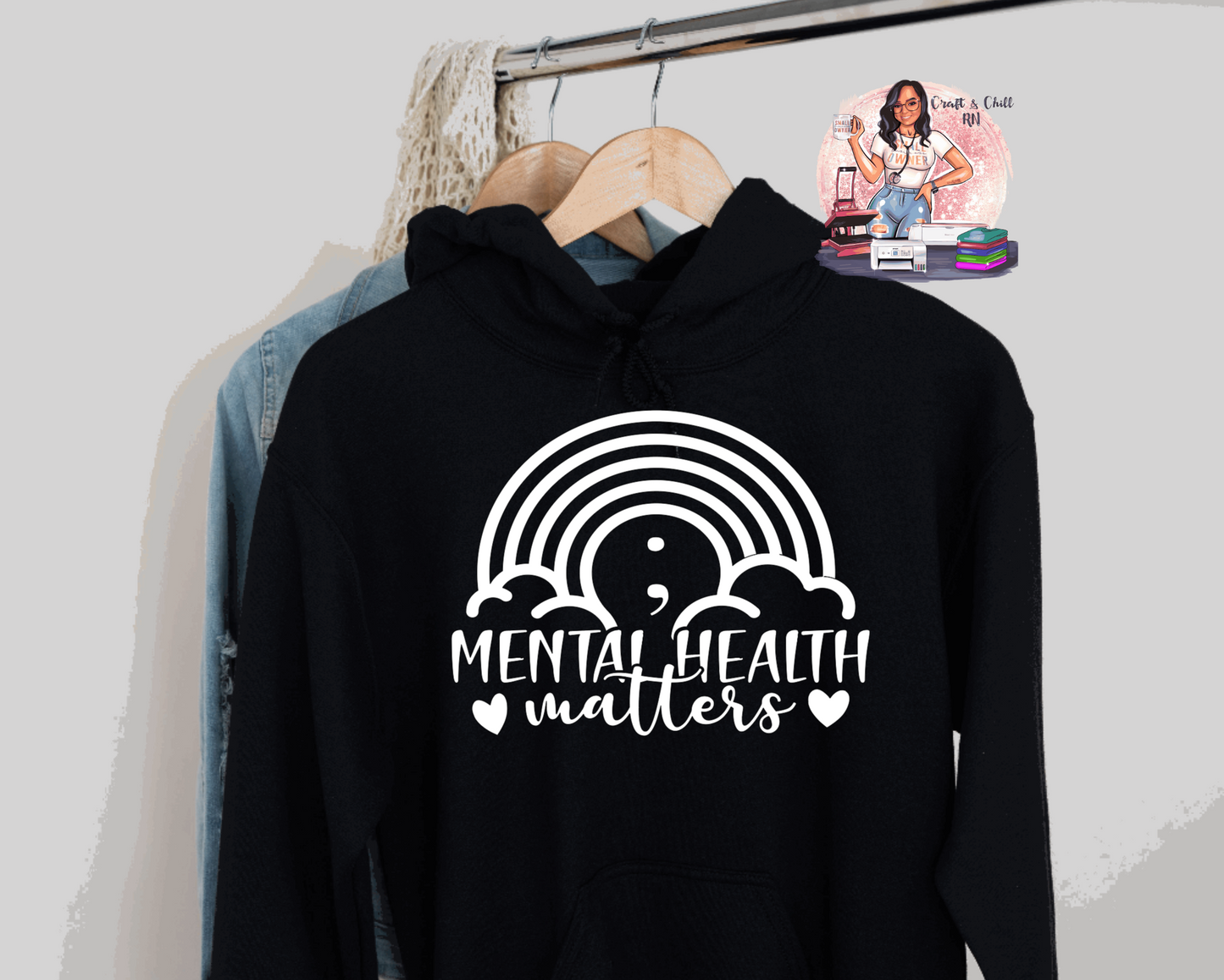 Mental Health Rainbow Hoodie