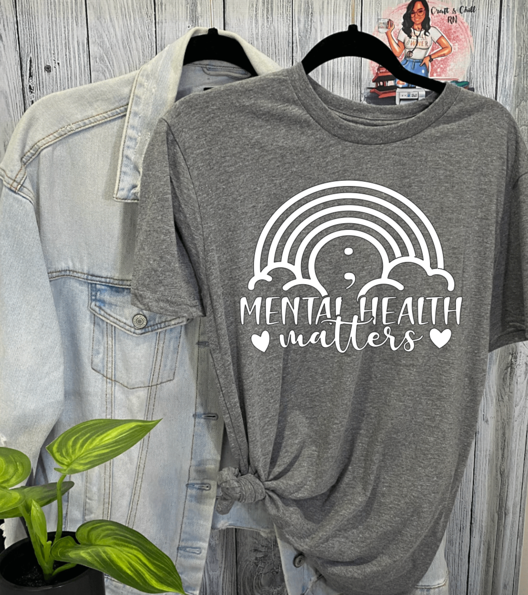 Mental Health Rainbow T Shirt