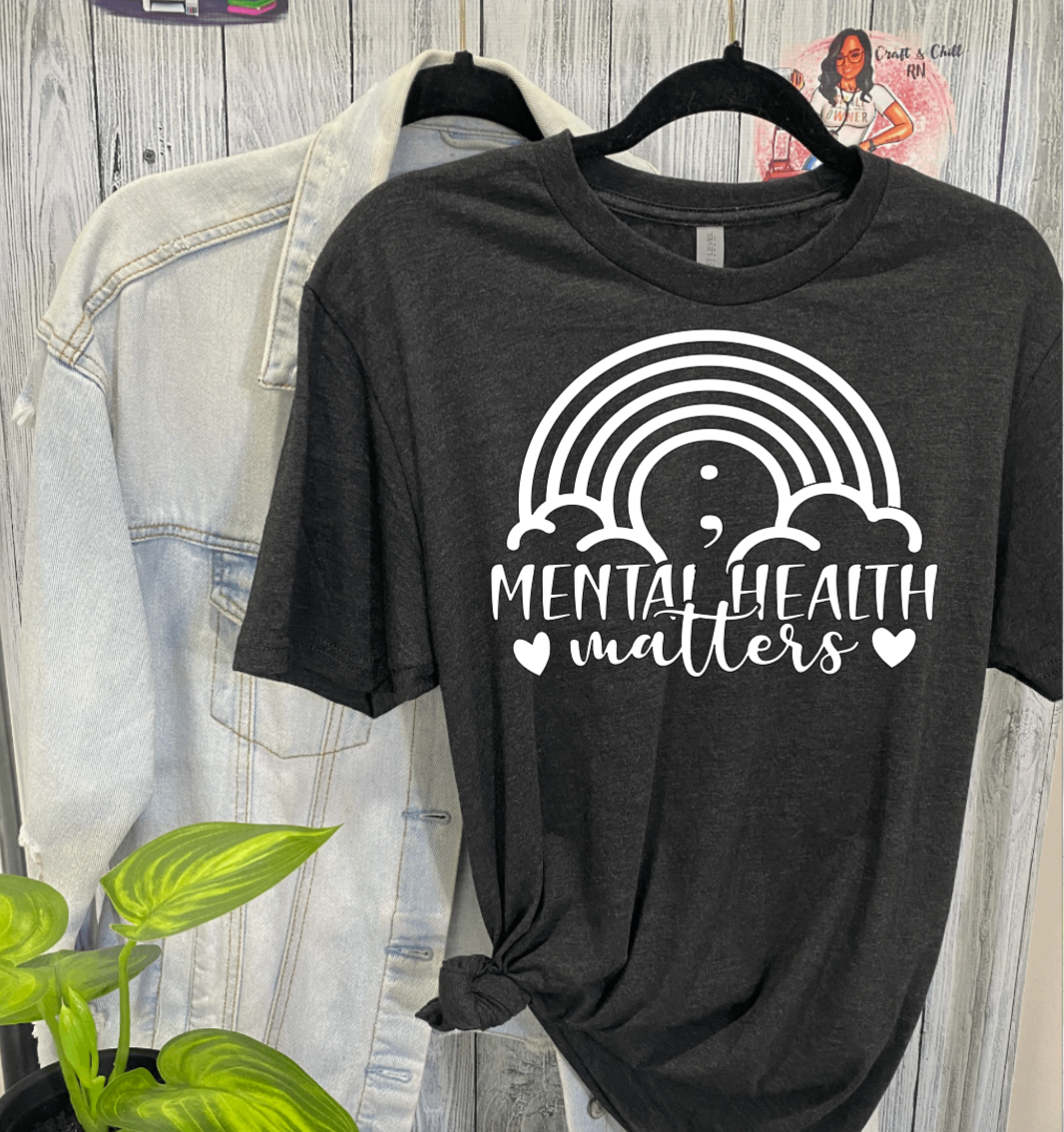 Mental Health Rainbow T Shirt