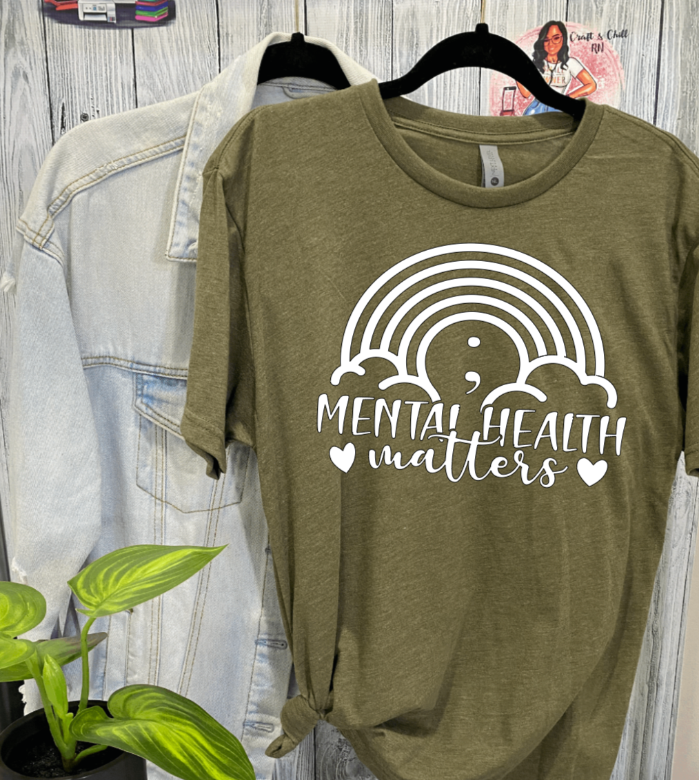 Mental Health Rainbow T Shirt