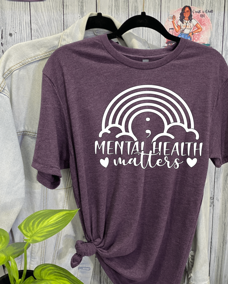 Mental Health Rainbow T Shirt