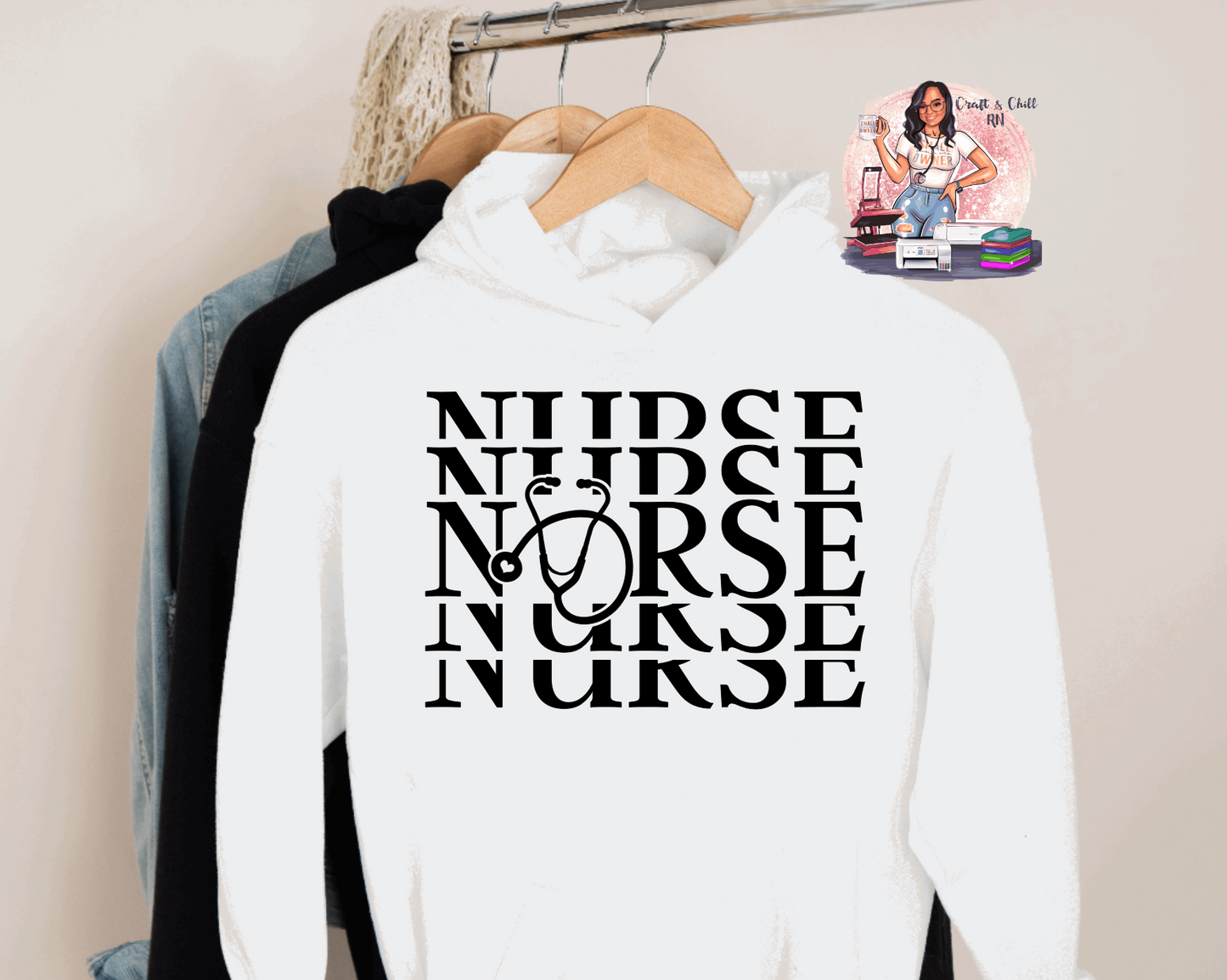 Stacked Nurse Hoodie