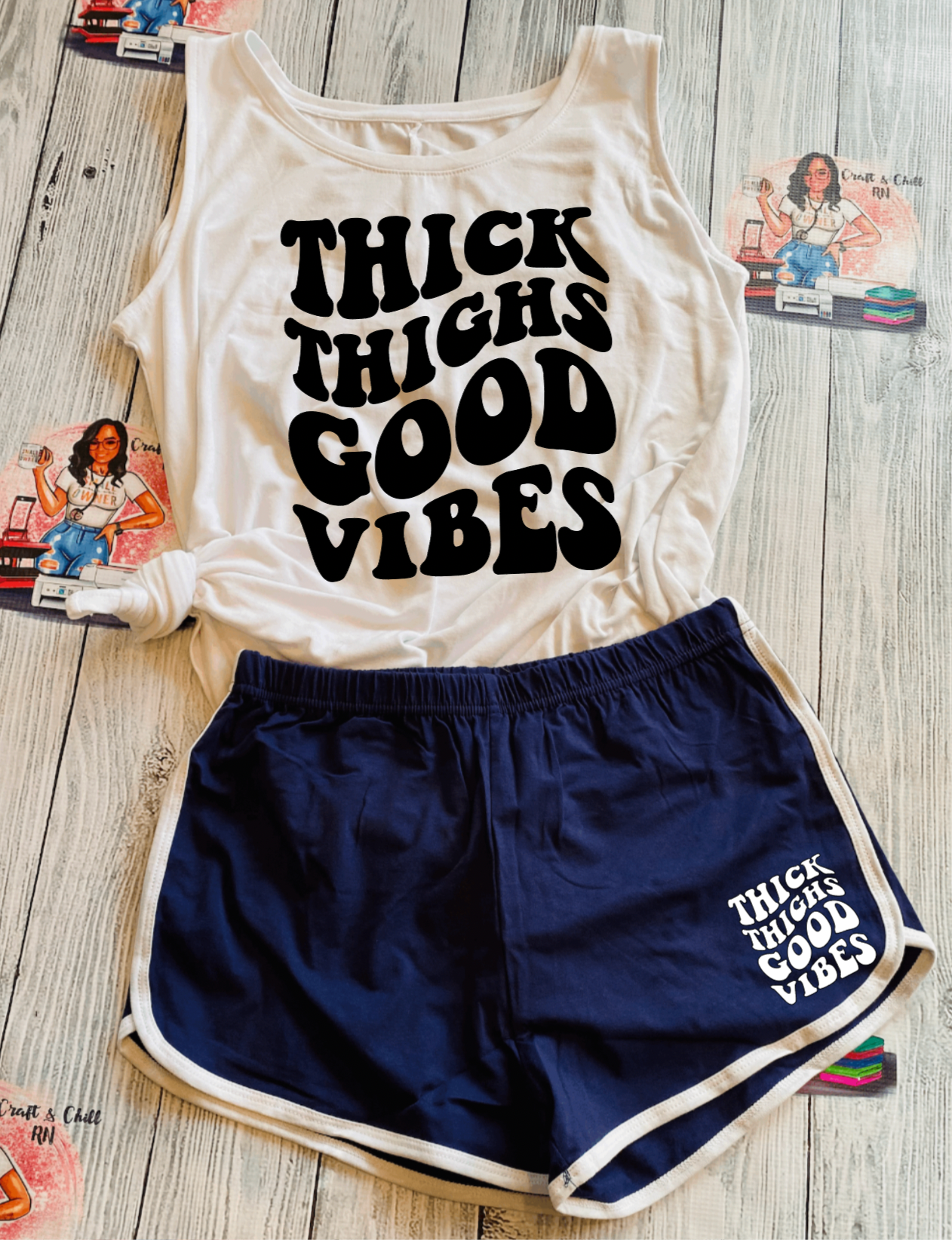 Thick Thighs & Good Vibes Lounge Set