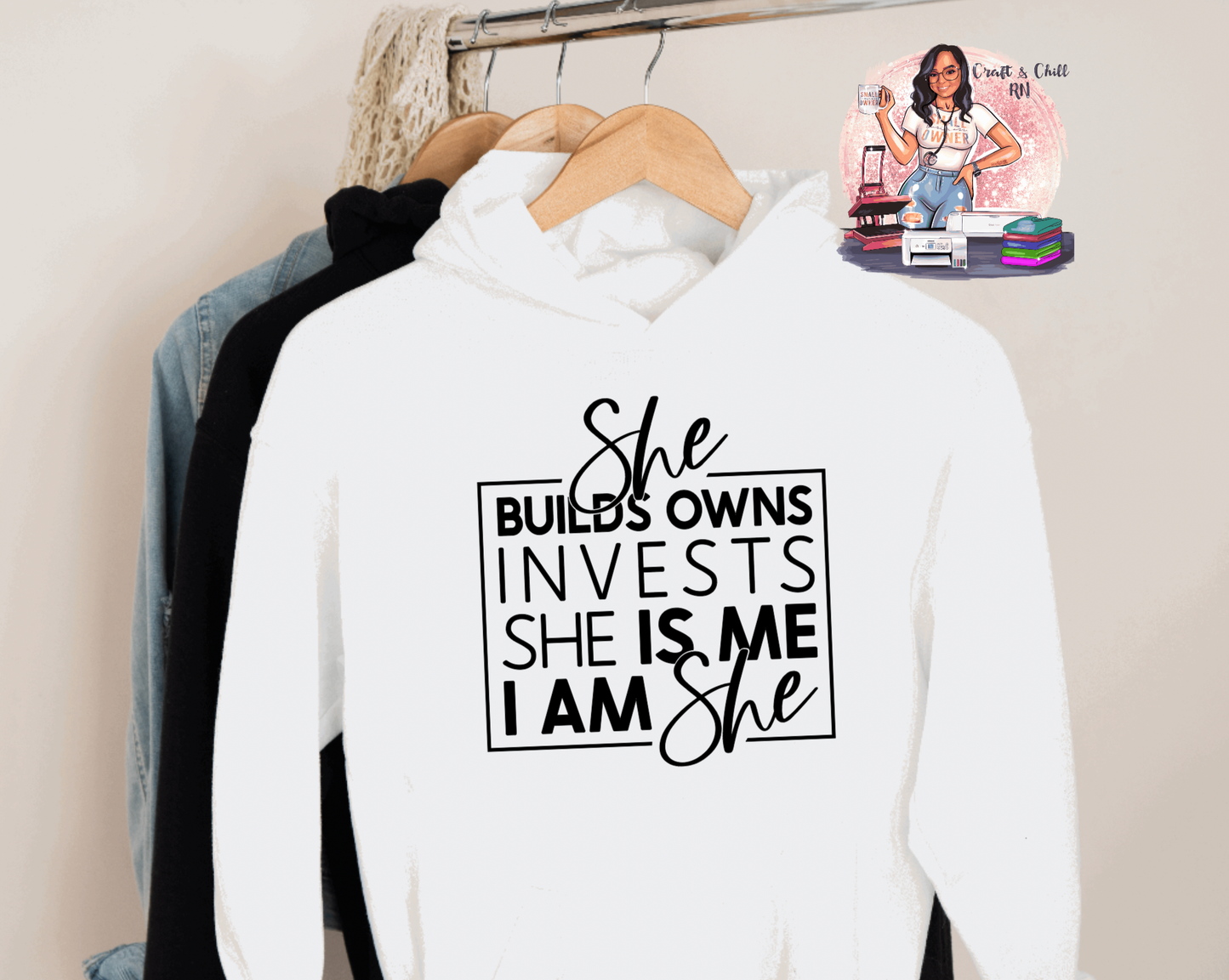 I Am She Hoodie & Crewneck