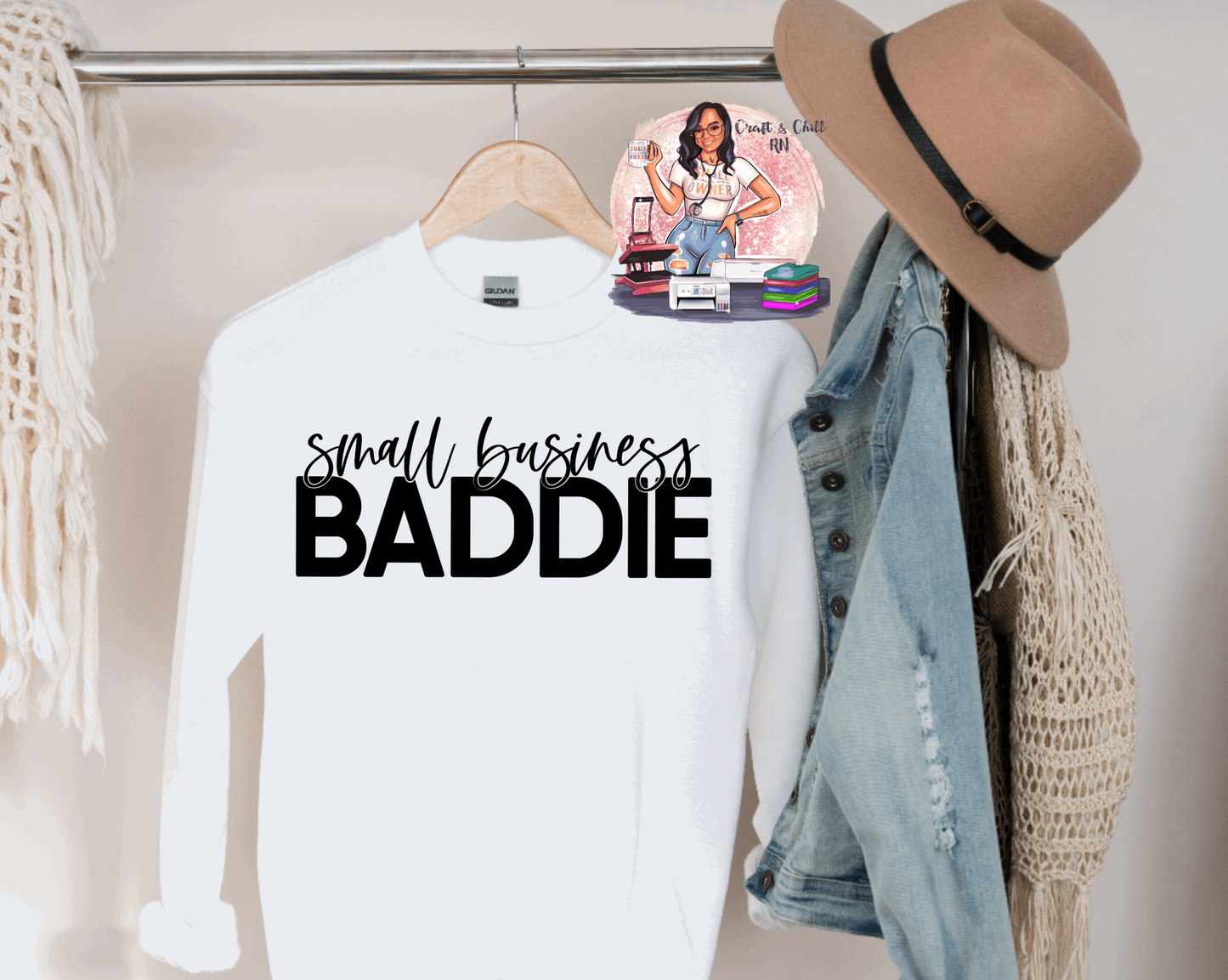 Small Business Baddie Hoodie/Crewneck