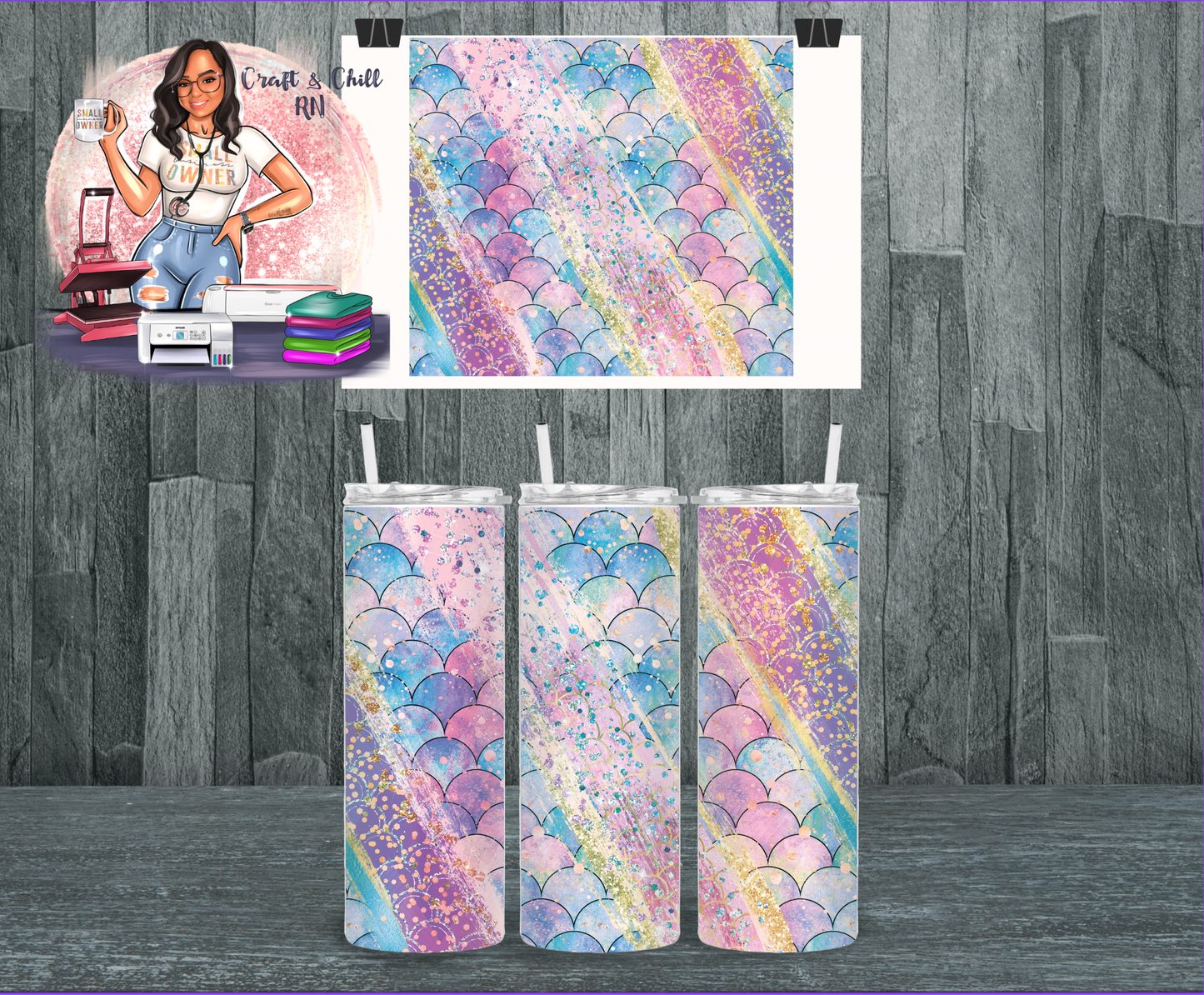 Mermaid Scales Tumbler