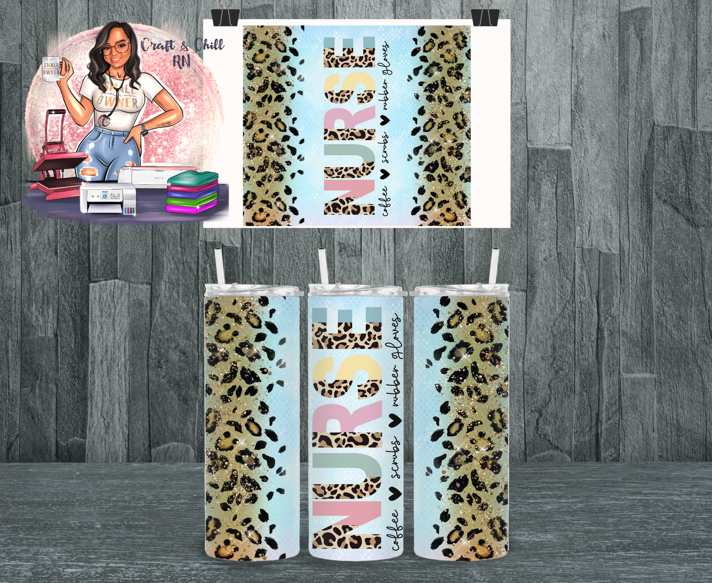 Cheetah Nurse Tumbler